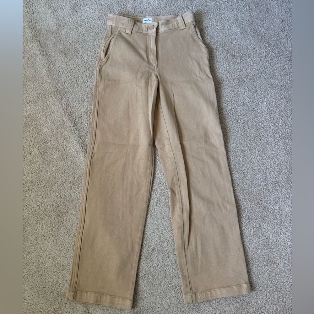 Aritzia Sunday Best Beige Trousers